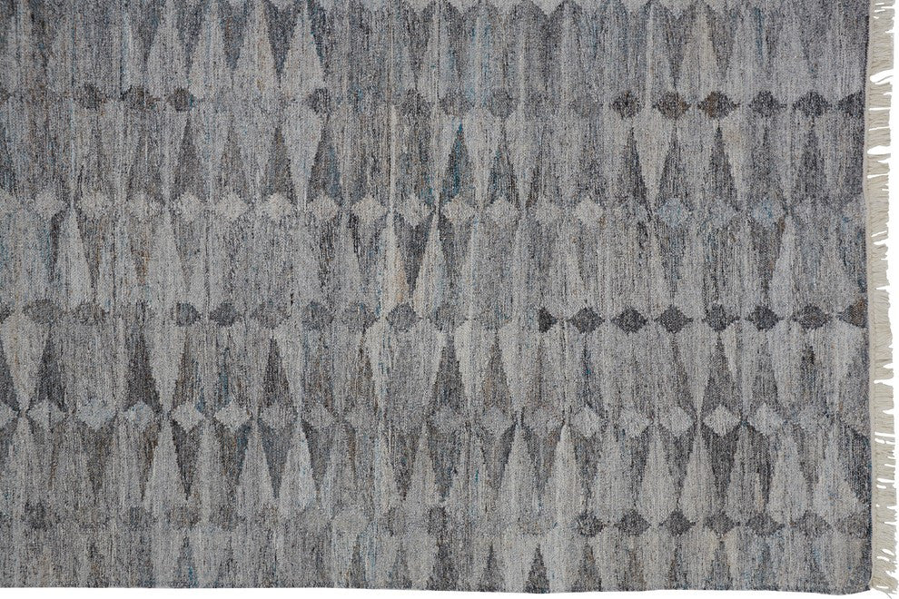 Weave & Wander Elstow Eco-Friendly Moroccan Diamond Rug, Gray, 9'6"x13'6"