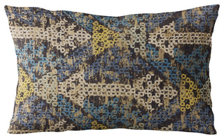 Plutus Blue Arrows Stripe Luxury Throw Pillow, 22"x22"