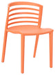 Modern Orange Curvy Dining Side Chair