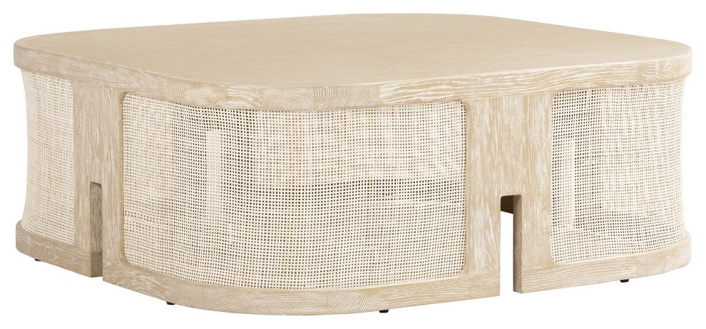 Rafles 48" Square Cocktail Table, Drift Oak