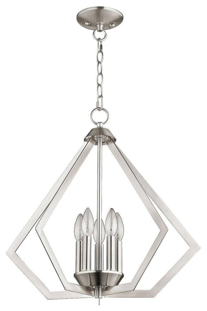 Prism 5-Light Chandelier, Brushed Nickel