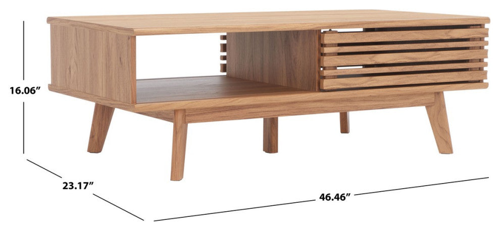Safavieh Rori 2 Door Coffee Table, Oak