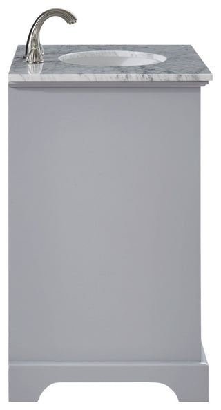 Amber Single Bathroom Vanity, Blue, Light Grey, 30"