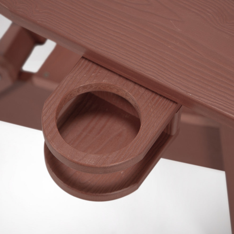 Inspired Home Colston Outdoor Chair, Weather Resistant, Brick