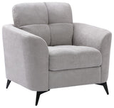 Callie Woven Fabric Chair, Light Gray