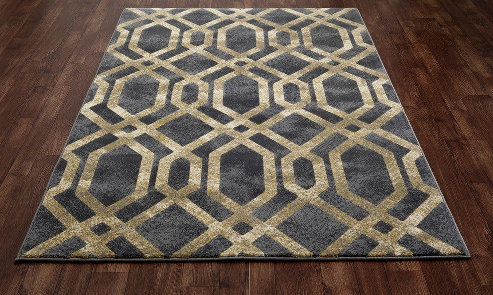 Bastille Fretwork Light Yellow 10'11"x15'Area Rug