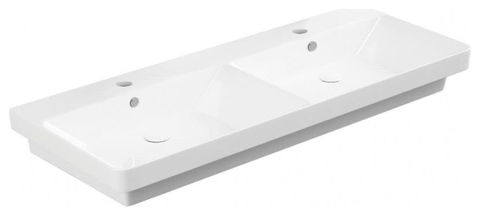 WS Bath Collections Luxury 120.01 Luxury 47" Rectangular Ceramic - Glossy White