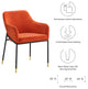 Jovi Performance Velvet Dining Armchair Set of 2, Black Orange