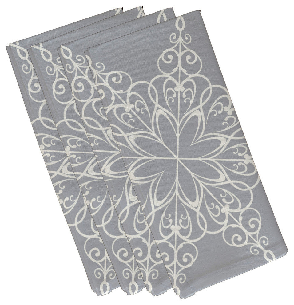 Decorative Holiday Napkin, Set of 4, Gray