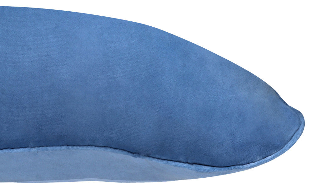 A1HC Soft Velvet Pillow Covers, YKK Zipper, Set of 2, Prussian Blue, 24"x24"