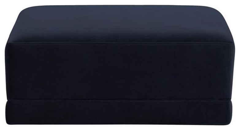 Willow Navy Ottoman