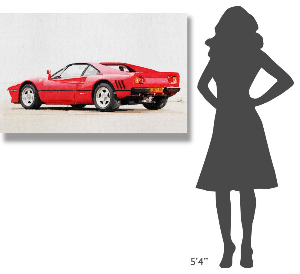 "1980 Ferrari 288 GTO Watercolor" Fine Art Print