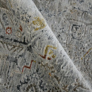 Fairmont Hennasie Area Rug, Silver, 5'3" x 7'10", Bordered