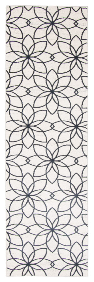 Aqua Terali Area Rug, Ivory, 2'6"x8'