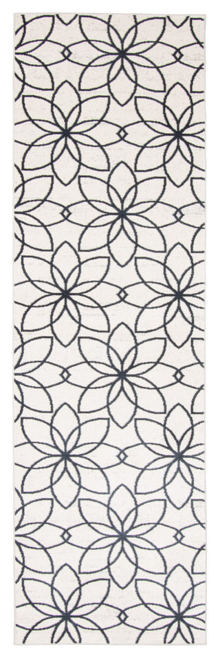 Aqua Terali Area Rug, Ivory, 2'6"x8'