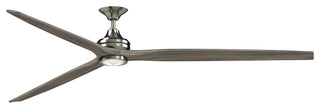 Fanimation Spitfire 96" Fan/LED Light, Brushed Nickel, Brushed Nickel/Weathered Wood Blades