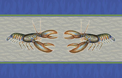 Betsy Drake Blue Lobster 30 Inch By 50 Inch Comfort Floor Mat