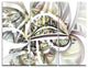 "Symmetrical Spiral Fractal Flowers" Digital Canvas Print, 3 Panels, 36"x28"