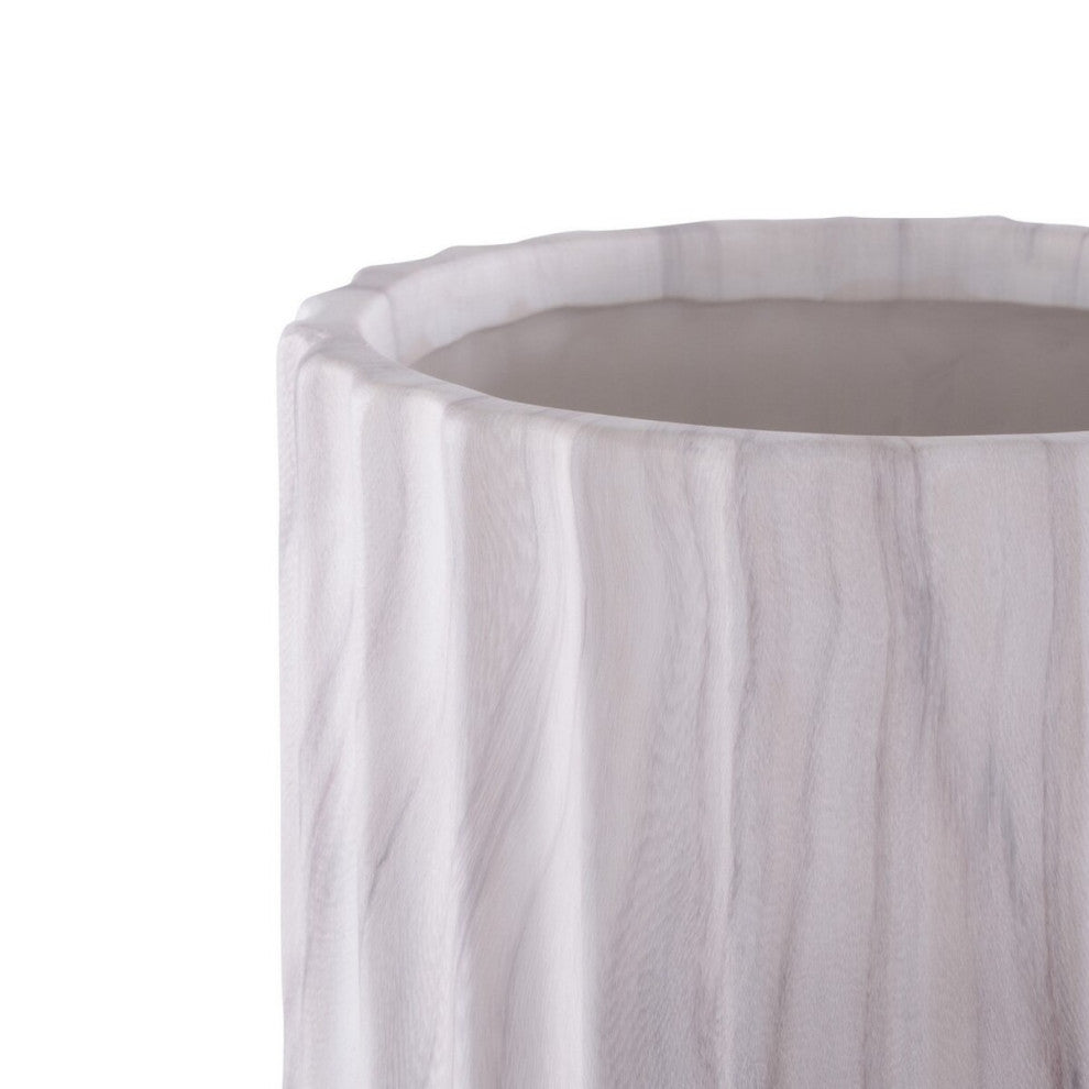 Safavieh Silene Ceramic Vase, White Marble