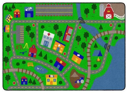 Flagship Carpets FA1362-44FS 7'6x12 Our City Roads Rug