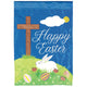 Flag Cross Bunny Happy Easter 13x18