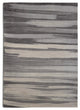 Gray Brush Stroke Contemporary Modern Area Rug, 7'6"x9'6"