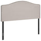 Bed, Headboard Only, Full Size, Bedroom, Upholstered, Beige Linen Look