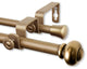 Yolanda Double Curtain Rod, Antique Gold, 48-84"