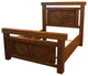 Barnwood Style Timber Peg Panel Bed, Early American, Twin