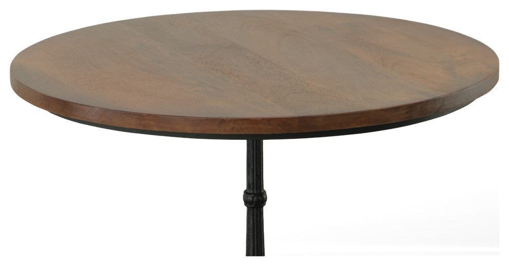 Velio Bistro Table, Chestnut, Black
