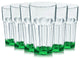Libbey Gibraltar 16 Ounce Cooler Glass set of 6, Bottom E-Green