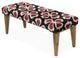 Bench Upholstered with Silk Velvet Ikat Fabric