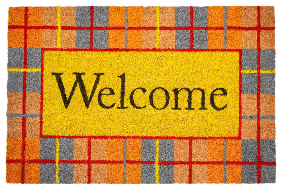 Calloway Mills 107601729 Fall Plaid Doormat, 24x36