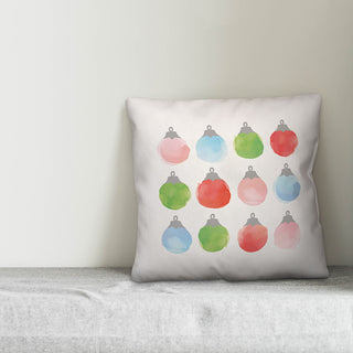 Watercolor Ornaments 20"x20" Throw Pillow Cover