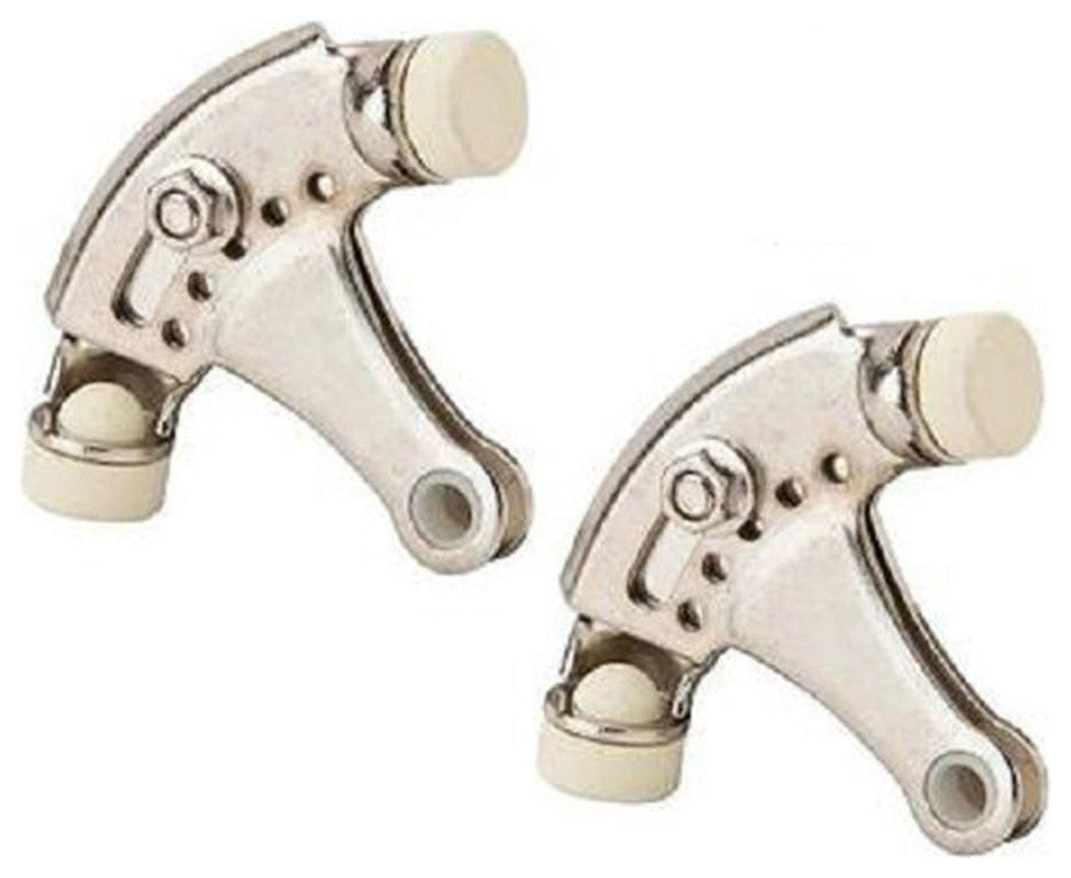 Nuk3y Adjustable Hinge Pin Stop, Set of 2, Satin Nickel
