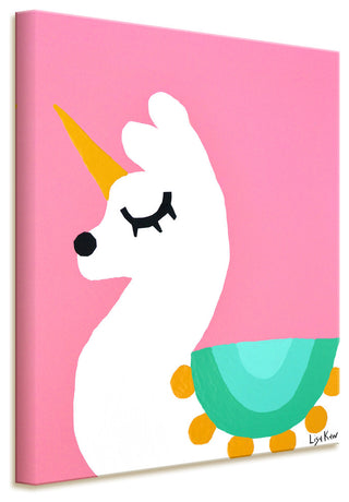 Llamacorn Wrapped Canvas Kids Wall Art