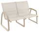 Pacific LoveSeat With Arms Frame Sling, Taupe