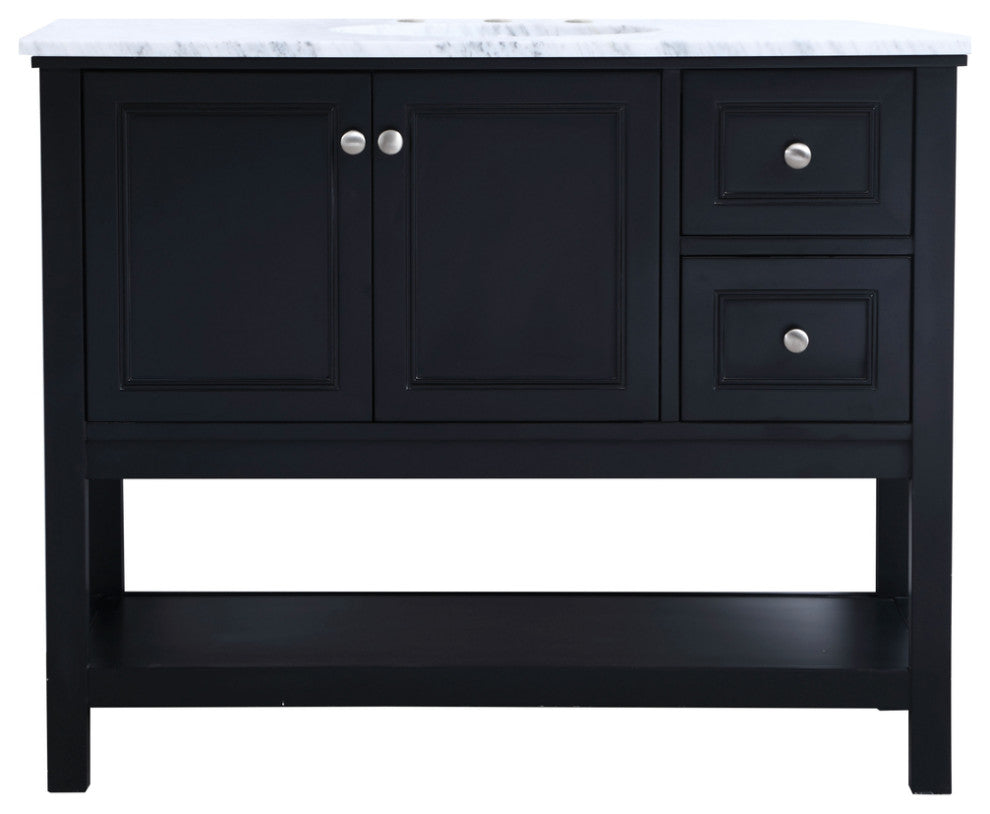 Matilda 42" Single Bathroom Vanity Set, Black