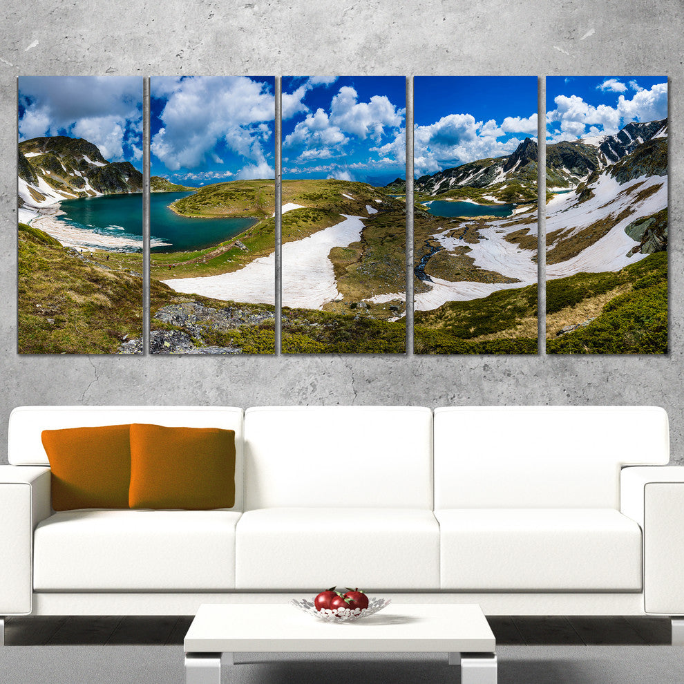 "Seven Rila Lakes in Bulgaria" Canvas Print, 5 Panels