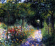 Pierre Auguste Renoir A Women in a Garden Premium Canvas Print