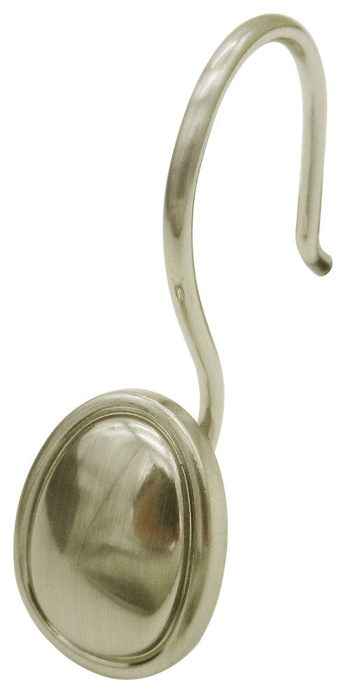 Round Brushed Nickel Shower Hooks