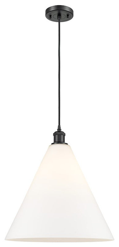 Innovations Lighting 516-1P-BK-GBC-161 Ballston Cone 1 Light 16" Pendant