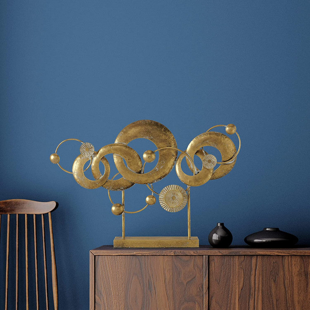Welded Arc and Rings Sculpture
