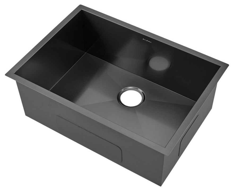 Plaisir 27"x19" Stainless Steel, Undermount Kitchen Sink, Black