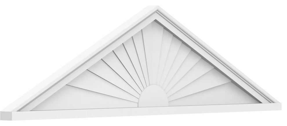 Peaked Cap Sunburst Architectural Grade PVC Pediment