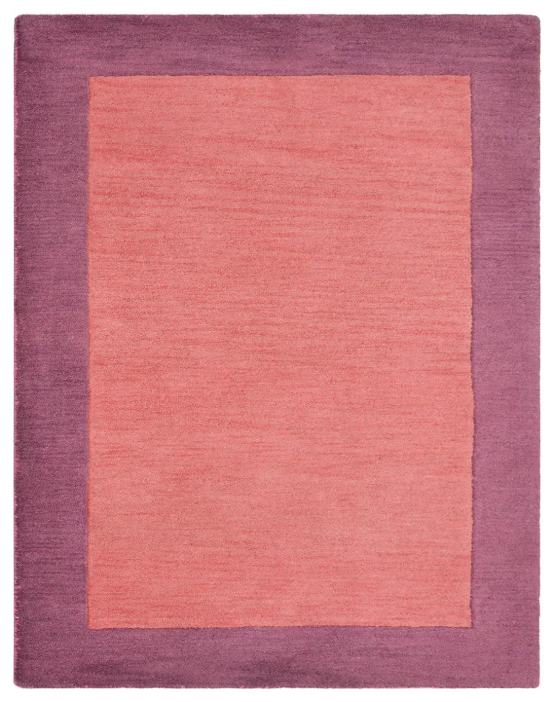 HAND TUFTED WOOL ECO-FRIENDLY AREA RUGS-Orange&Purple Color, Contemporary