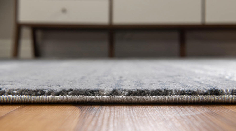 Unique Loom Oasis Calm Area Rug, Gray, 5' 0 X 8' 0 Oval
