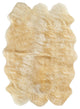 100% New Zealand Sheepskin Six Rug, Gold, 5'x6'