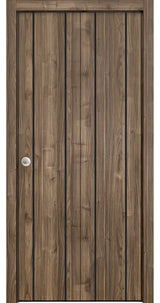 Bi-fold Doors 48 x 84 | Planum 0016 White Silk with  | Sturdy Tracks