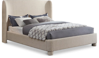 Penny Bed, Beige, Queen, Linen Textured Fabric